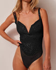 Sequin Wide Strap Bodysuit