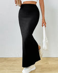 Slit Maxi Wrap Skirt