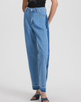 Slit Straight Leg Jeans with Pockets