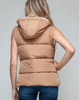 Snobbish Snap and Zip Closure Hooded Vest