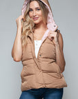 Snobbish Snap and Zip Closure Hooded Vest