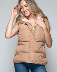 Snobbish Snap and Zip Closure Hooded Vest