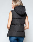 Snobbish Snap and Zip Closure Hooded Vest