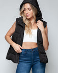 Snobbish Snap and Zip Closure Hooded Vest