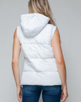 Snobbish Snap and Zip Closure Hooded Vest