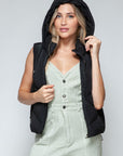 Snobbish Zip Up Quilted Hooded Vest