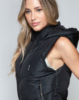 Snobbish Zip Up Quilted Hooded Vest