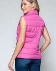 Snobbish Zip Up Turtleneck Vest with Pockets