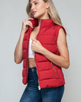 Snobbish Zip Up Turtleneck Vest with Pockets