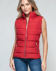 Snobbish Zip Up Turtleneck Vest with Pockets