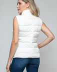 Snobbish Zip Up Turtleneck Vest with Pockets