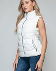 Snobbish Zip Up Turtleneck Vest with Pockets