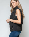 Snobbish Zip Up Turtleneck Vest with Pockets