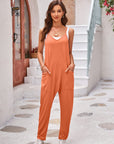 Gray Spaghetti Strap Jumpsuit with Pockets