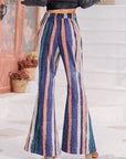 Striped Flare Leg Pants