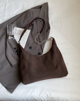 Suede Adjustable Strap Shoulder Bag