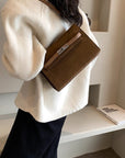 Suede PU Leather Strap Shoulder Bag