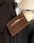 Suede PU Leather Strap Shoulder Bag