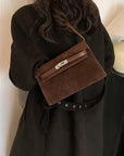 Suede PU Leather Strap Shoulder Bag