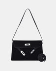 Suede PU Leather Strap Shoulder Bag