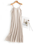 Light Gray Scoop Neck Midi Cami Dress with Bra