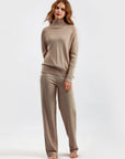 Basic Bae Turtleneck Raglan Sleeve Top and Pants Sweater Set