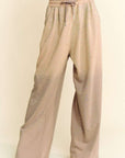 Davi & Dani Rhinestone Drawstring Wide Leg Pants