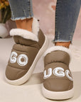 Letter Thermal Platform Slip-On Boots