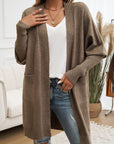 Devine Open Front Long Sleeve Cardigan