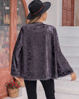 Tied Lace Detail Long Sleeve Cardigan