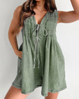 Tied Romper with Pockets