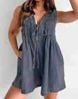 Tied Romper with Pockets