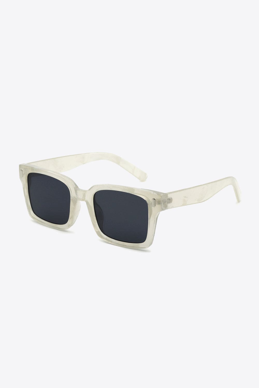 White Smoke UV400 Polycarbonate Square Sunglasses