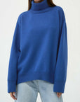 Turtle Neck Dropped Shoulder Sweater