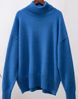 Turtle Neck Dropped Shoulder Sweater