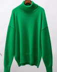 Turtle Neck Dropped Shoulder Sweater