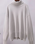 Turtle Neck Dropped Shoulder Sweater