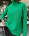 Turtle Neck Raglan Sleeve Sweater