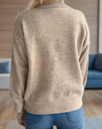 Turtleneck Dropped Shoulder Long Sleeve Sweater