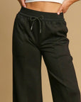 Umgee Drawstring Wide Leg Pants with Pockets