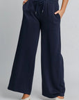 Umgee Drawstring Wide Leg Pants with Pockets