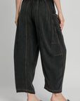 Umgee Elastic Waist Baggy Fit Pants with Pockets