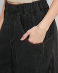 Umgee Elastic Waist Baggy Fit Pants with Pockets