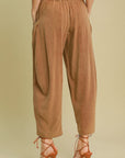 Umgee Elastic Waist Baggy Fit Pants with Pockets