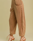 Umgee Elastic Waist Baggy Fit Pants with Pockets