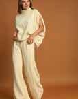 Umgee Elastic Waist Wide Leg Pants