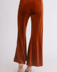 Umgee High Rise Elastic Waist Flare Pants