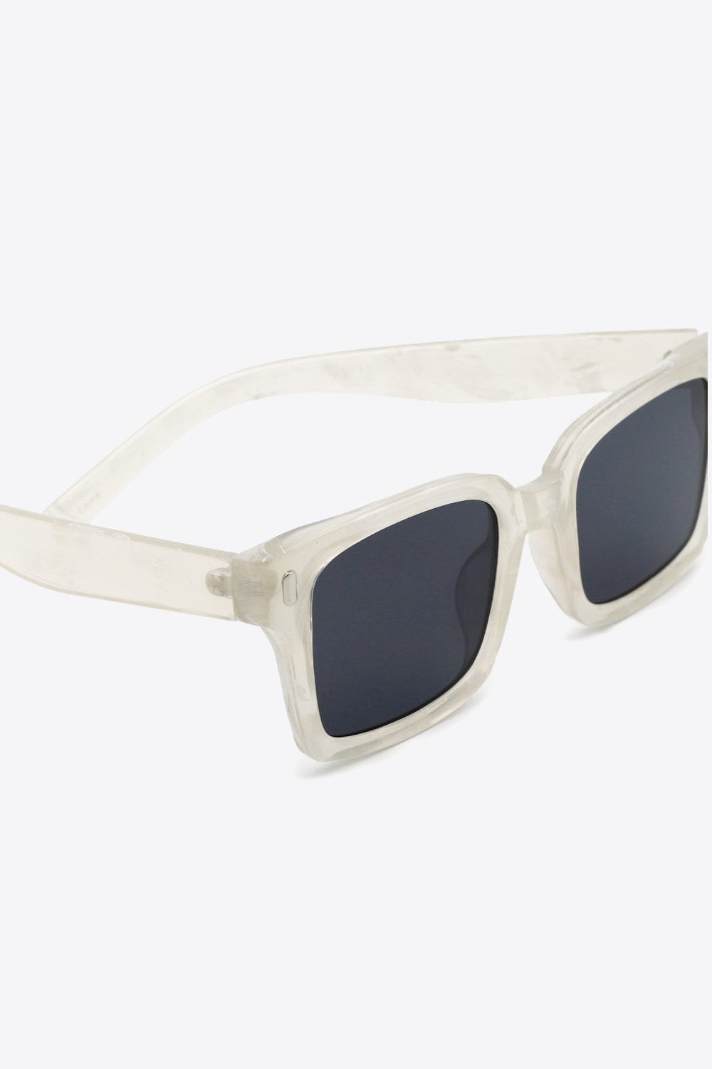 White Smoke UV400 Polycarbonate Square Sunglasses