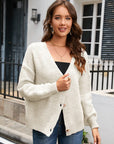 V-Neck Long Sleeve Cardigan