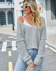 V-Neck Long Sleeve Sweater